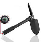 Саперна лопата складана в чохлі, Чорна/ Тактична лопата/ Туристична лопата/ Лопатка похідна, фото 6