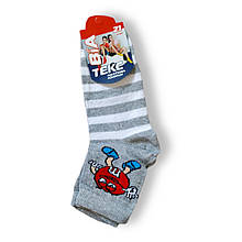 Шкарпетки дитячі з малюнком підліткові 32-33 розмір (21) бавовняні Україна сірі Віатекс