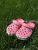 Сабо Crocs Crocband Kids Clog 34 р 20.9-21.7 см Дитячі рожеві з півонією 204537-J3 Peony Pink/Stucco, фото 7