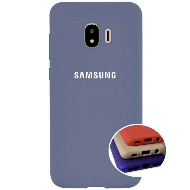 Чохол Silicone Full case для Samsung J2 Pro 2018 (17) Lavander grey лавандово-сірий, фото 1