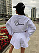 Женский летний костюм oversize шортами Queen, фото 2