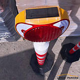 Сигнальний ліхтар для аварійних робіт ДФ02-Е на сонячних батареях червоний, фото 3
