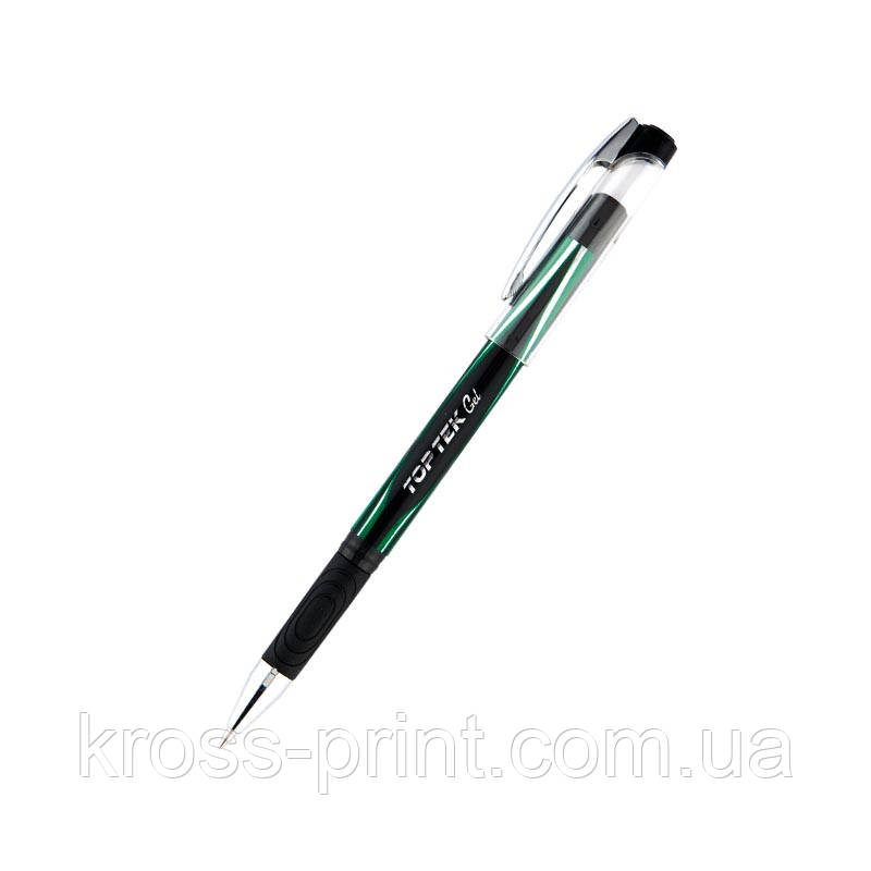 Ручка гелева Top Tek Gel, зелена