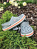 Сабо Crocs Crocband 45 р 29.2-29.7 см Світло сірі 11016-0FL-M12/W14 Light Grey Bright Coral, фото 4