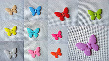 Гудзик пластиковий, декоративний, фігурний, метелик, 17х23 мм