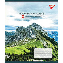 Зошит шкільний 24 аркуші в лінійку YES Mountain valleys 765001