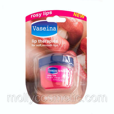 Гігієнічний зволожувальний бальзам для губ Vaseina Rosy lips