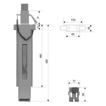 Стійка борту середня H=400 мм