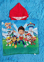 Рушник з капюшоном -Пончо, махровий 100% Cotton. Paw Patrol: Mega Puppies