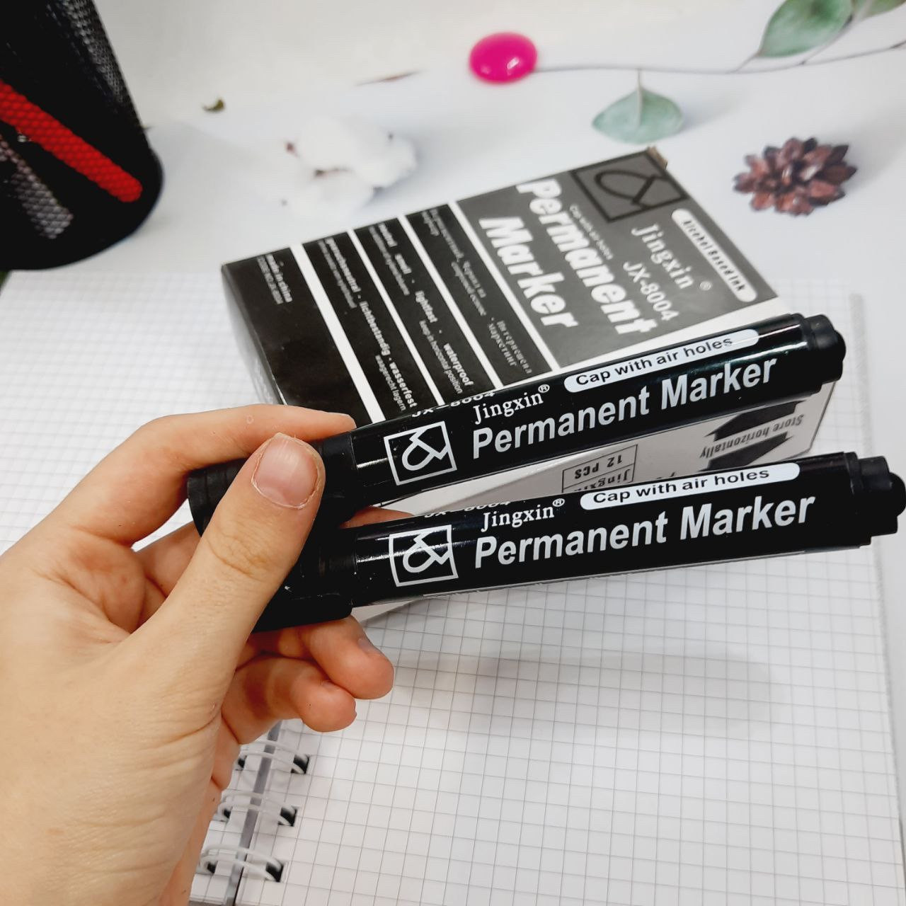Маркер Permanent JX-8004 12 шт.