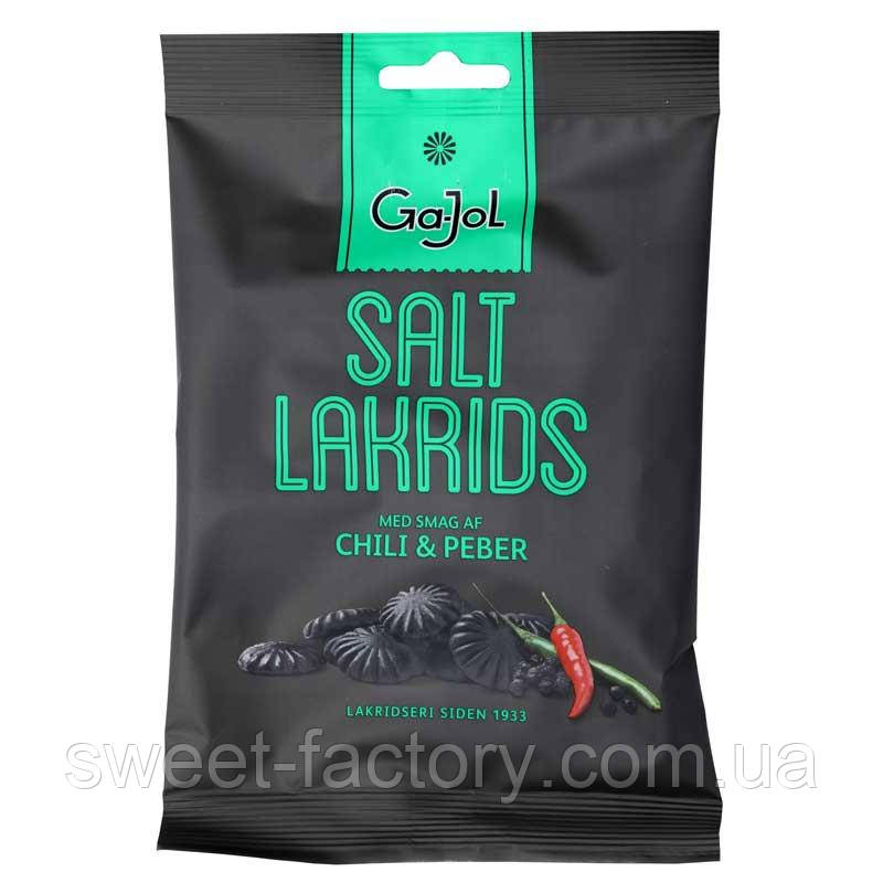 Лакрица Gajol Salt Lakrids Chili Peber 140g, фото 1