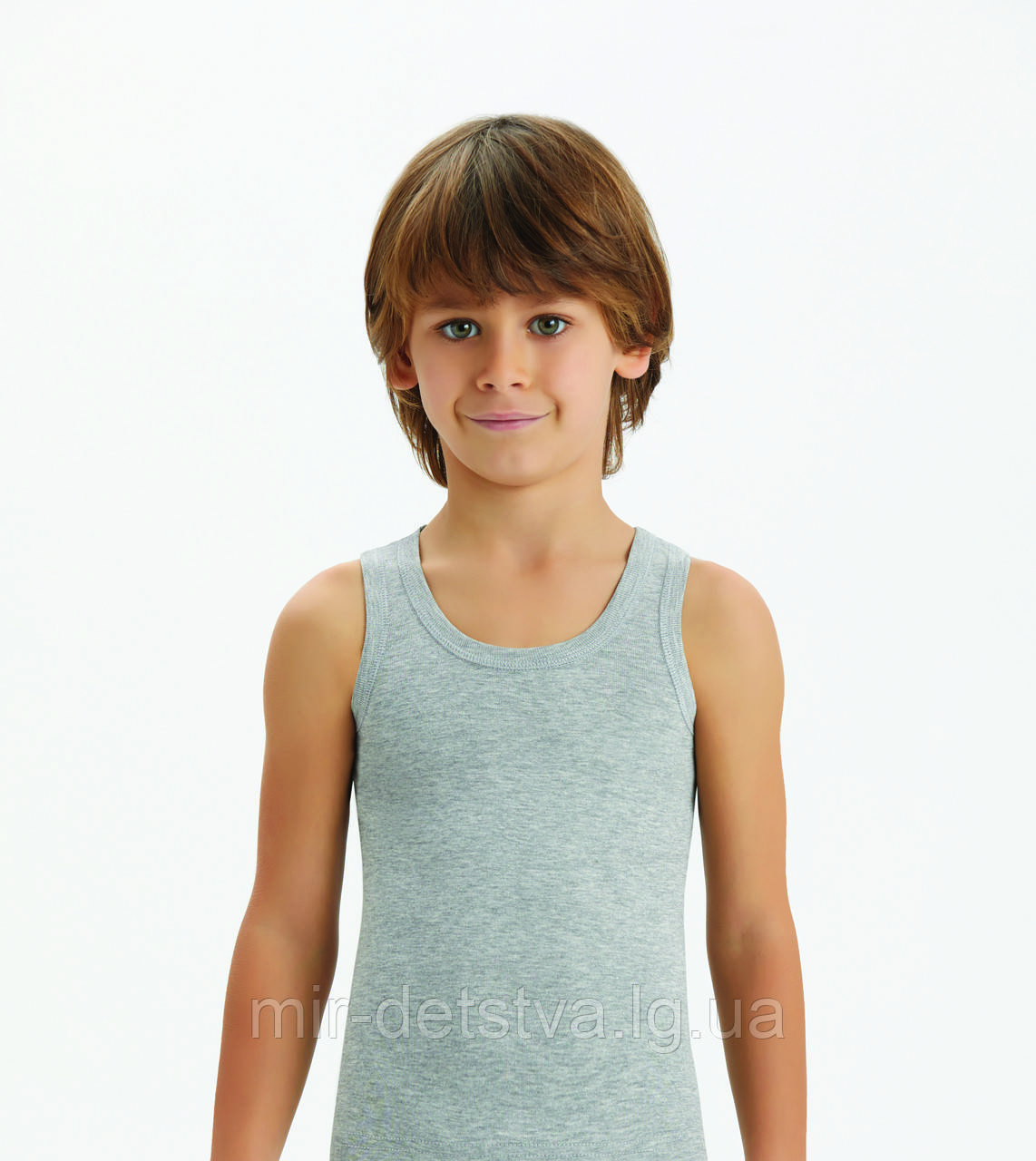 Дитяча білизна для хлопчиків з Туреччини оптом. Сіра майка для хлопчика ТМ Baykar р.5 (146-152 см)