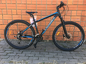 Велосипед найнер Crosser Pionner 29" (рама 17,5, гідравліка, вилка повітря) чорно-синій