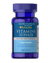 Вітаміни для волосся Puritan's Pride Vitamins for the Hair 60 таб, фото 2