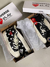 Жіночі кеди Converse Chuck Taylor All-Star 70s Hi Comme des Garcons PLAY Polka Dot Black 157250C, фото 5