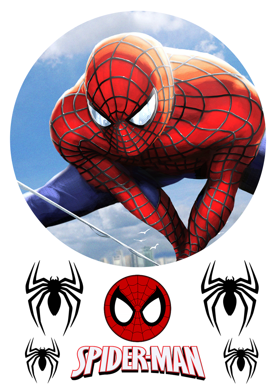 Вафельна картинка Людина павук 10