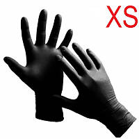 Перчатки нитриловые без пудры Medicom 3.6г. размер XS 1 пара чорные