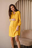 Сукня для вагітних з секретом для годування для годуючих мам в сорочковому стилі жовта, 5319738-Ж, фото 9
