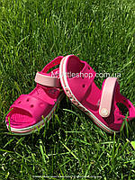Сандали Crocs Bayaband Sandal Kids 24 р 13.2-14.0 см Детские Розовые 205400-6X0-C7 Candy/Pink