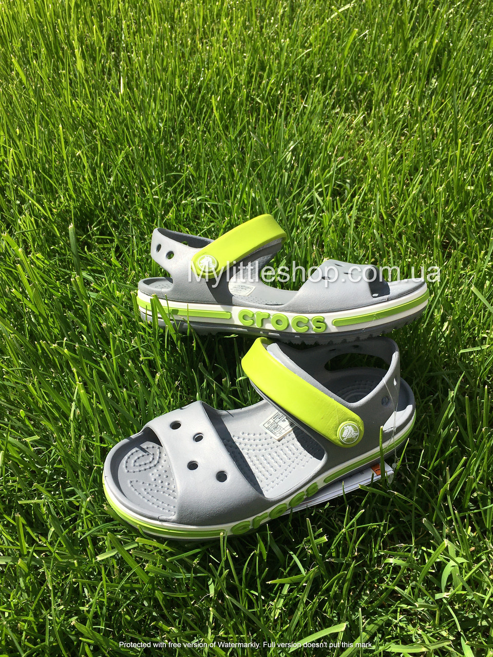 Сандалі Crocs Bayaband Sandal Kids 25 р 14.1-14.9 см Дитячі Темно сірі 205400-025-C8 Charcoal