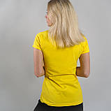 Футболка жіноча однотонна тканина - жовтий колір, фото 2