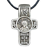 Крест нательный посеребренный Артём Святой Великомученик Артемий Антиохийский 3х1,8х0,2 см (19537)