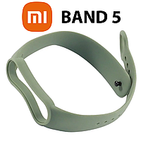 Ремінець для фітнес-браслета Xiaomi Mi Band 5, зелений, силіконовий, браслет мі бенд 5