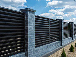 Металевий паркан жалюзі, Жалюзі профнастил паркан.