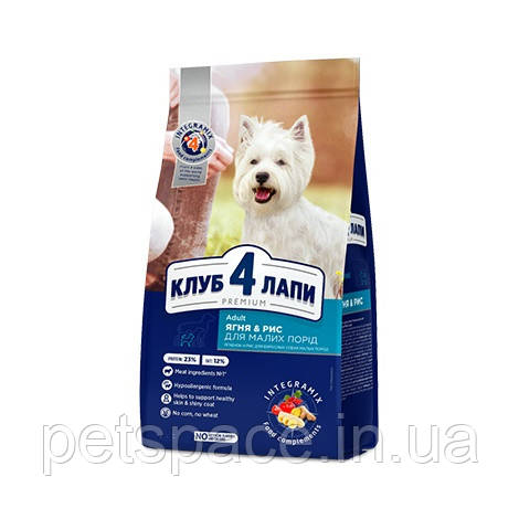 Корм Club 4 Paws Lamb & Rice small breeds (Клуб 4 Лапи для дрібних собак з ягням) 14кг.