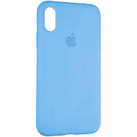 Чехол Fiji Silicone Case для Apple iPhone XR бампер накладка Full Soft Marine Blue