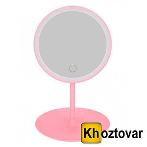 Косметичне кругле дзеркало з LED-підсвіткою 360° W0-32