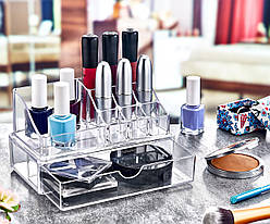 Органайзер настільний для косметики з висувними шухлядами (18*10*10,5 см) AKAY Plastik Туреччина АК-523