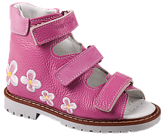 Ортопедичні босоніжки для дівчинки з високим задником Форест Орто рожеві 4Rest Orto 06-126 розмір 21-30