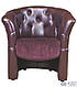 Крісло "Клео" бордо з тканинним сидінням, фото 2