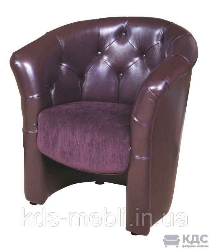 Крісло "Клео" бордо з тканинним сидінням