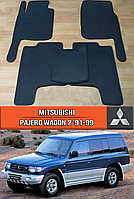 ЕВА коврики Митсубиси Паджеро Вагон 2 1991-1999. EVA резиновые ковры на Mitsubishi Pajero Wagon 2