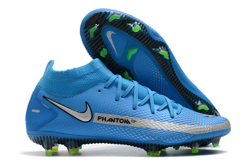 Футбольні бутси Nike Phantom GT Elite Dynamic Fit FG Photo Blue/Metallic Silver/Rage Green