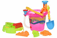 Набор для песочницы - Ведерко розовое с душем для воды, Same Toy, Наборы в песочницу