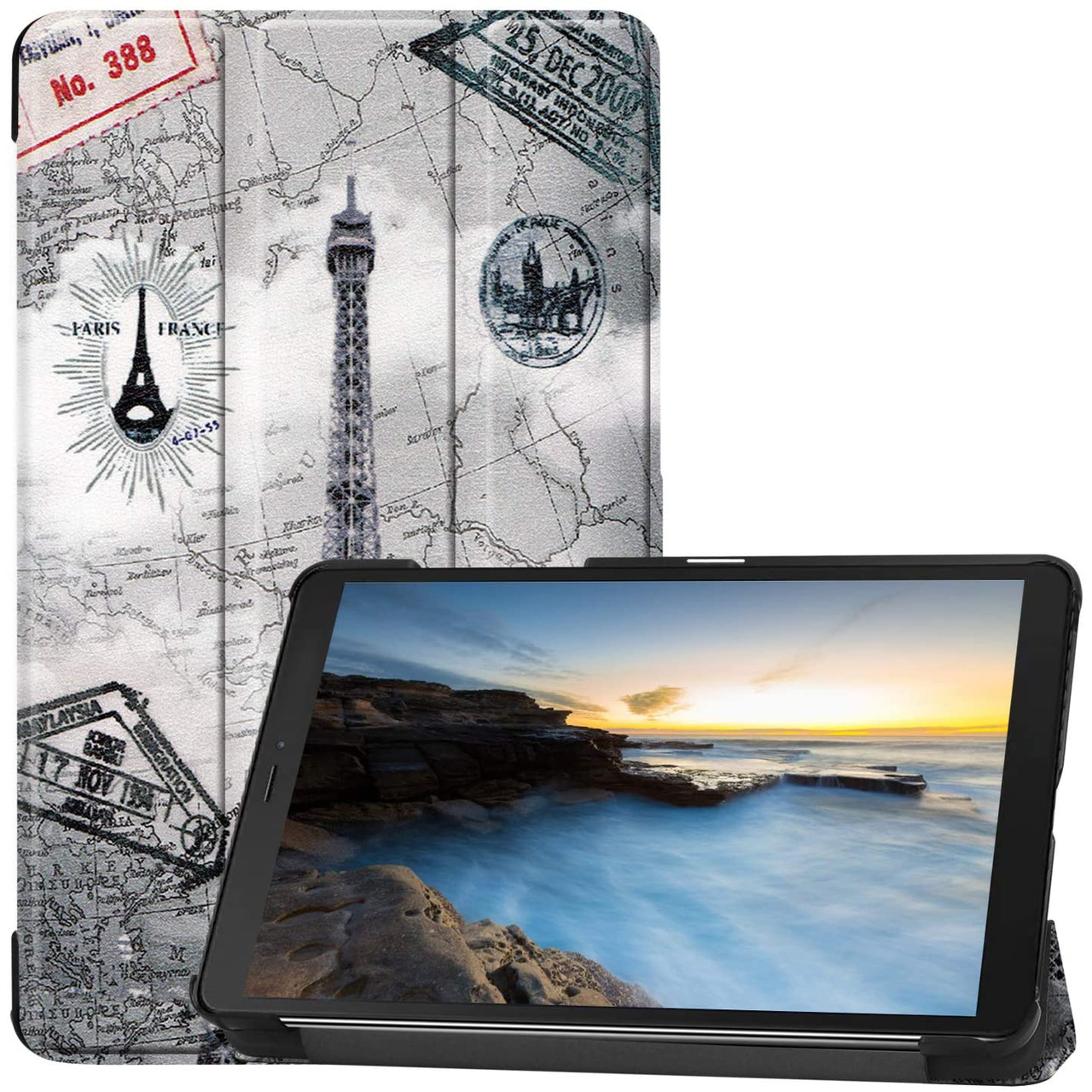 Чохол-книжка Colored Cover для Samsung Galaxy Tab A 8.0 2019 T290 / T295 Eiffel Tower