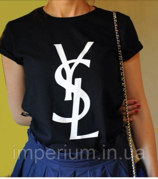 Футболка yves saint laurent | logo ysl