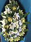 Вінок похоронний із штучних квітів (№1), розмір 175*75 см, доставка по Україні, фото 5