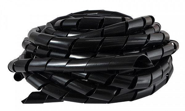 Спіраль чорна 9-65 мм SWB-12 (10м) для зв'язування проводів, діаметр 20 мм