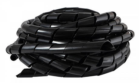 Чорна спіраль АСКО-УКРЕМ 7,5-60 мм для зв'язування проводів, довжина 10 м, фото 1