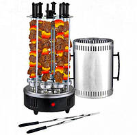 Электрошашлычница шашлык дома 6 шампуров с металлическим теном 1000 Вт DOMOTEC BBQ GH-8612! Quality