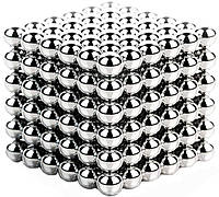 Магнитная головоломка конструктор антистресс игрушка Neocube 216 шариков 5 мм Неокуб в боксе серебро! Хороший