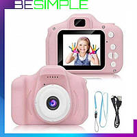 Детская Фотокамера Sonmax c 2.0 дисплеем и с функцией видео Розовая! Товар хит