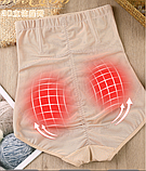 Стягувальні труси, висока посадка. Великі розміри ХЛ-5ХЛ коригувальна бежева білизна, фото 9