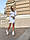Жіноче трикотажне плаття для дівчини в рубчик Тай-Дай розмір норма 42-46, білого кольору, фото 3