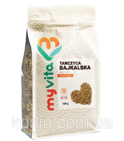 Шоломниця Байкальська Тюбетейка Байкальська Корінь Нарізаний 100 г Proness MyVita Польща Доставка з ЄС