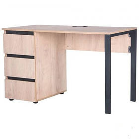 Стіл комп"ютерний Pluto 1200*600*750 дуб ендгрейн/графіт чорний АМФ